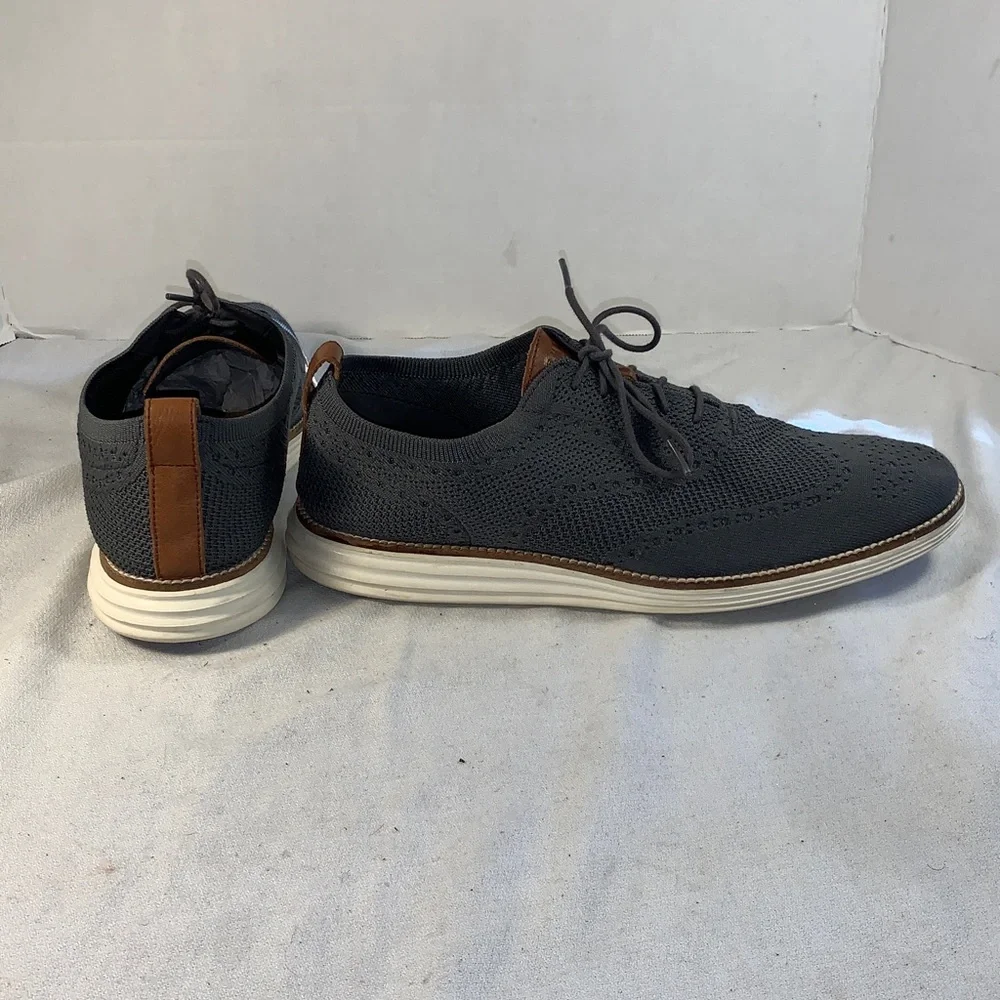Cole Haan Men's Grey Knit Oxford Shoes